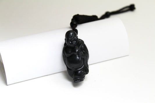 Black Jade Carved Buddha Pendent 和田墨玉佛公吊坠