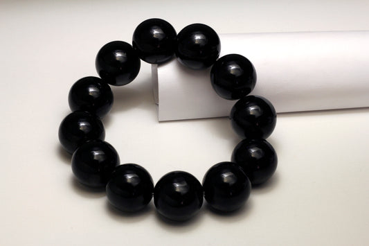 Black Jade Beaded Bracelet 翡翠手串