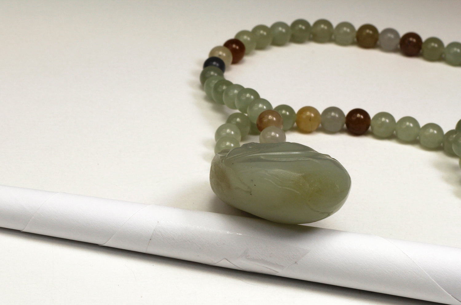 Multi colored on sale jade bead necklace